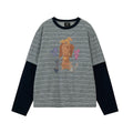 Striped Graphic Layered Long-Sleeve Tee