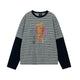 Striped Graphic Layered Long-Sleeve Tee