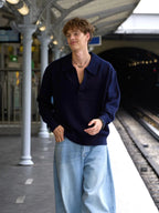 Merino Wool Polo Sweater