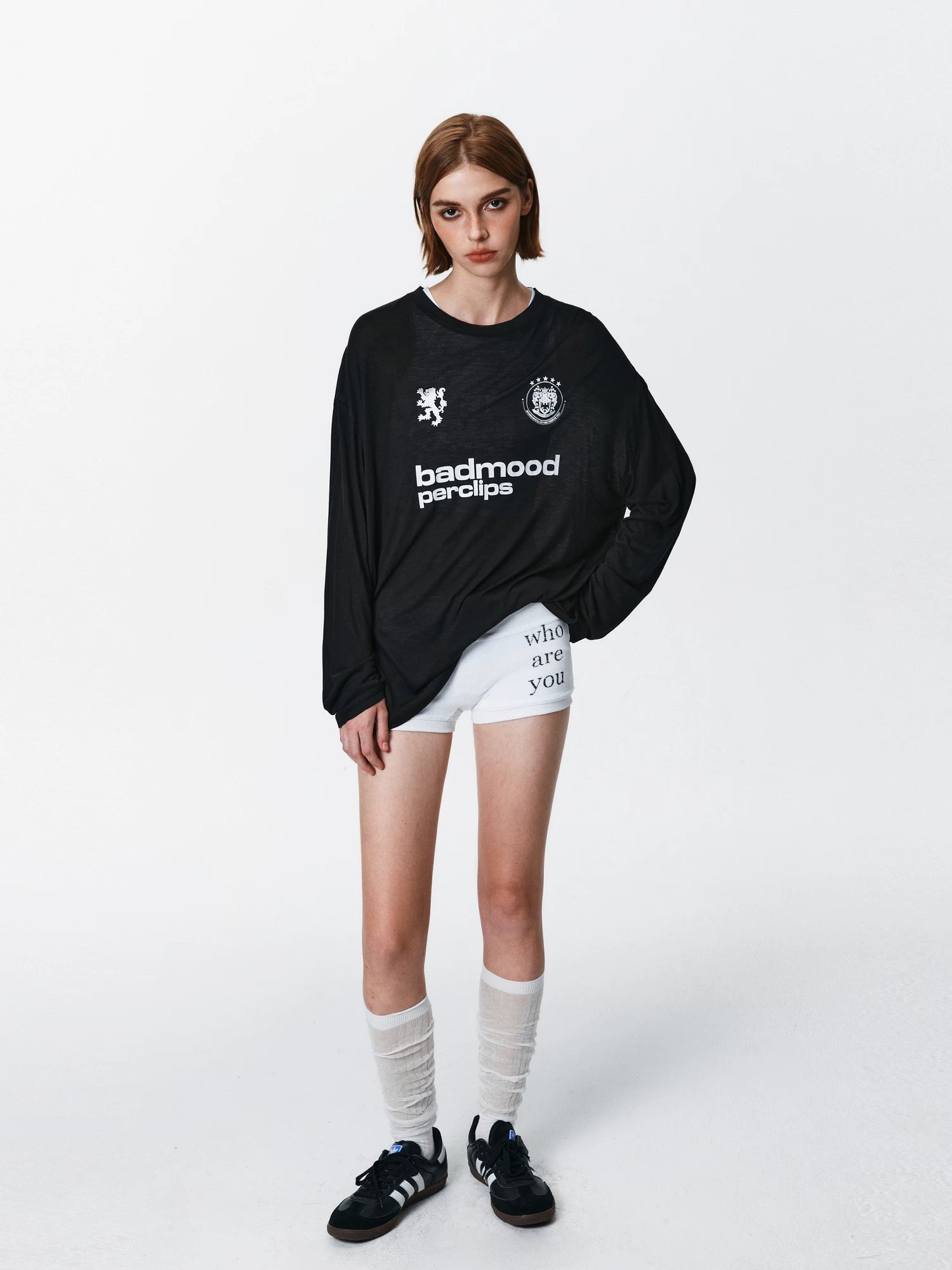 Graphic Print Oversized Long-Sleeve Tee