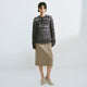Distressed Diamond Knit Wool Pullover