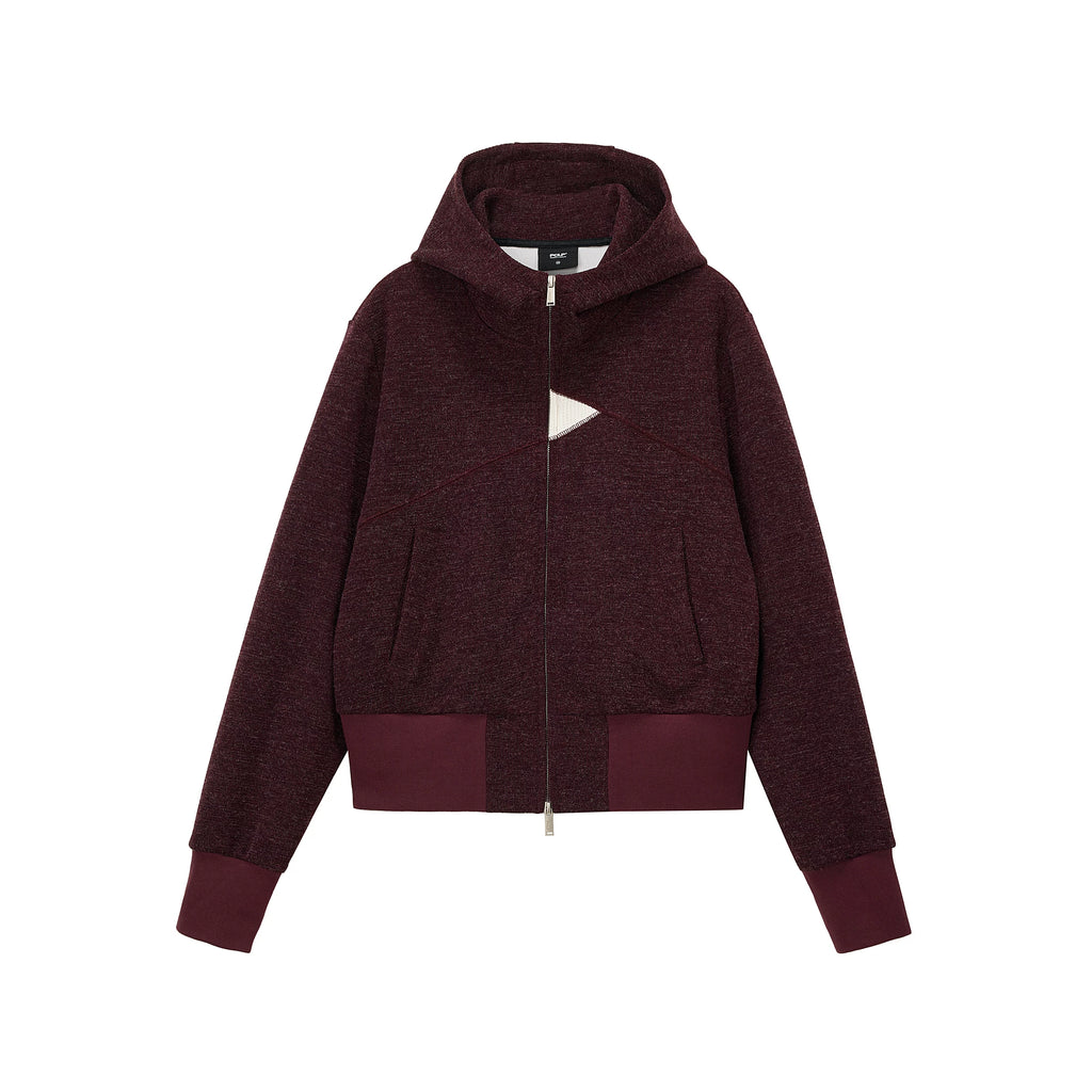 Color-Block Hooded Zip Jacket