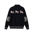 Equestrian Jacquard Polo Sweater