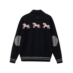 Equestrian Jacquard Polo Sweater