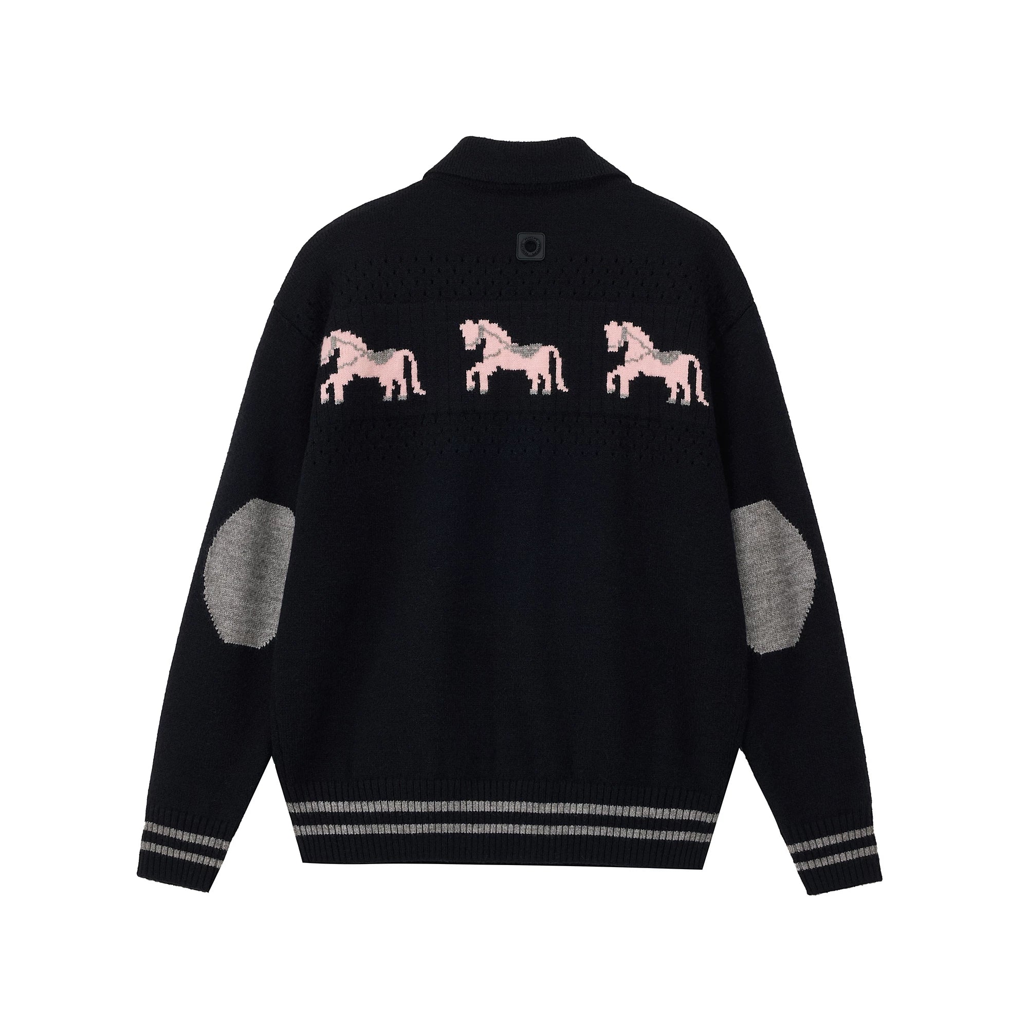 Equestrian Jacquard Polo Sweater