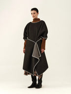 Hand-Stitched Wool Blend Cape