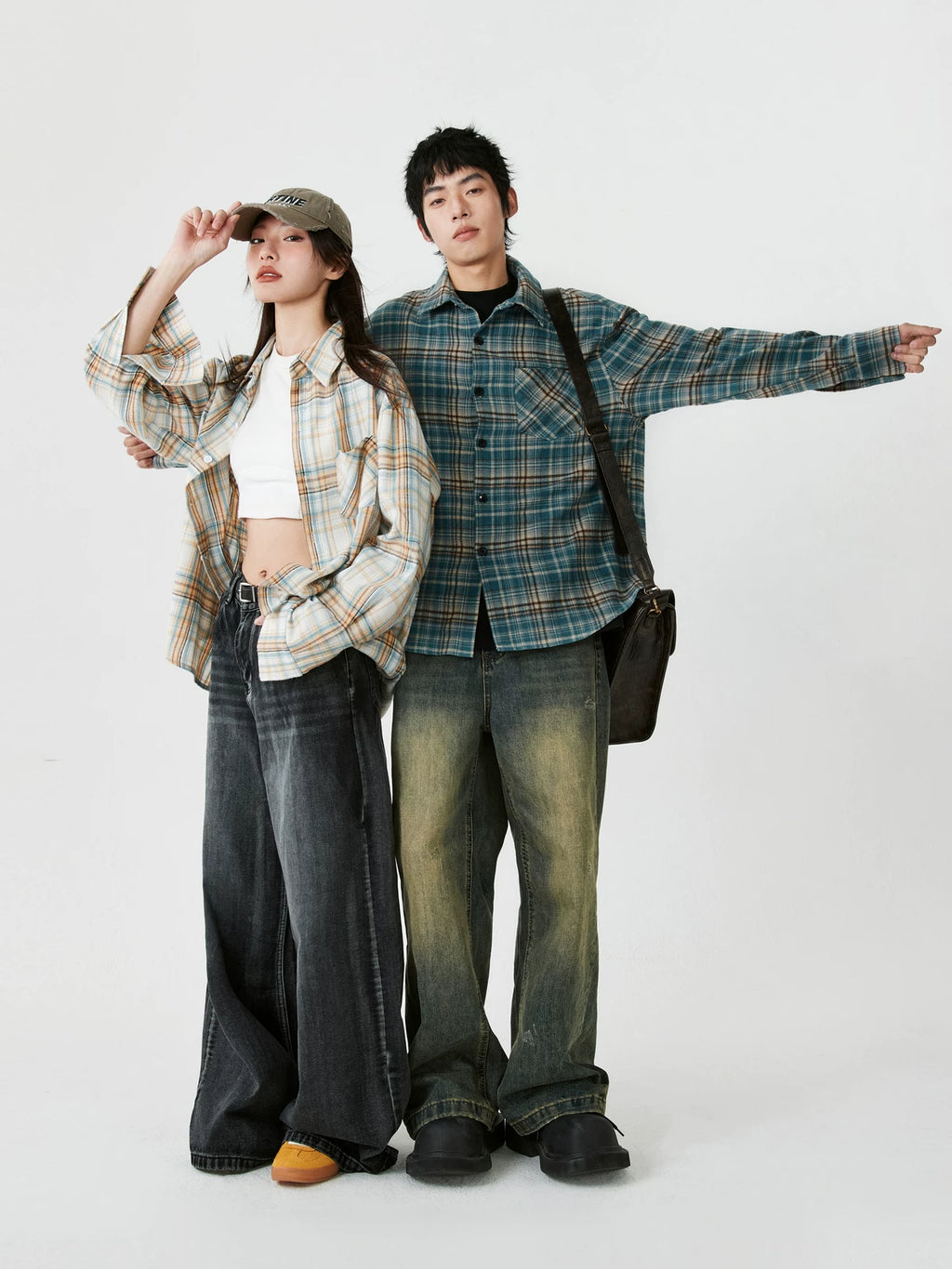 Oversized Plaid Flannel Shirt