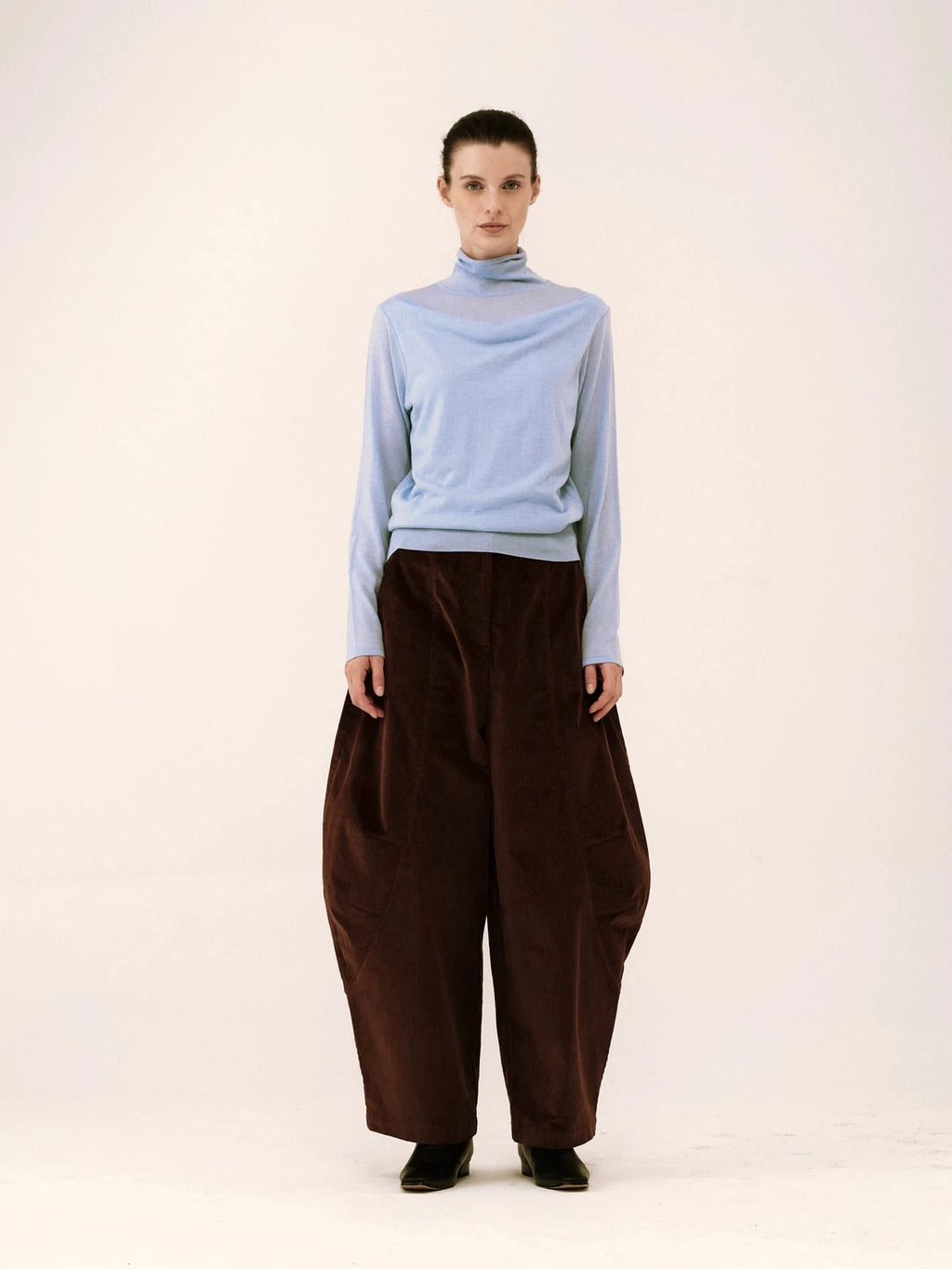 Off-White Wool Mock Neck Sweater