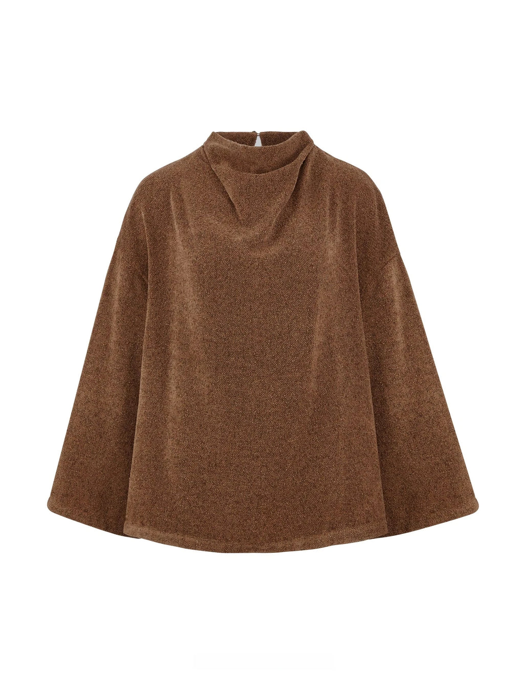 Textured High-Neck Oversized Pullover