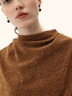 Textured High-Neck Oversized Pullover