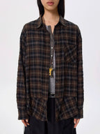 Yarn-Dyed Plaid Oversized Shirt