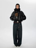 Distressed Patchwork Loose Fit Jeans
