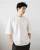 Mercerized Cotton Oversized Crew Neck T-Shirt
