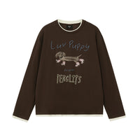 Graphic Print Cotton Crewneck Sweatshirt