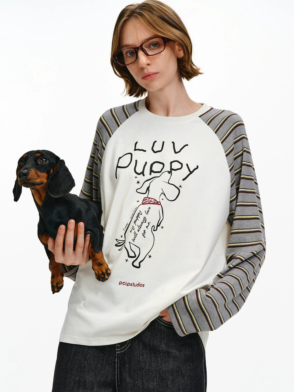 Graphic Raglan Sleeve Long-Sleeve Tee