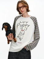 Graphic Raglan Sleeve Long-Sleeve Tee