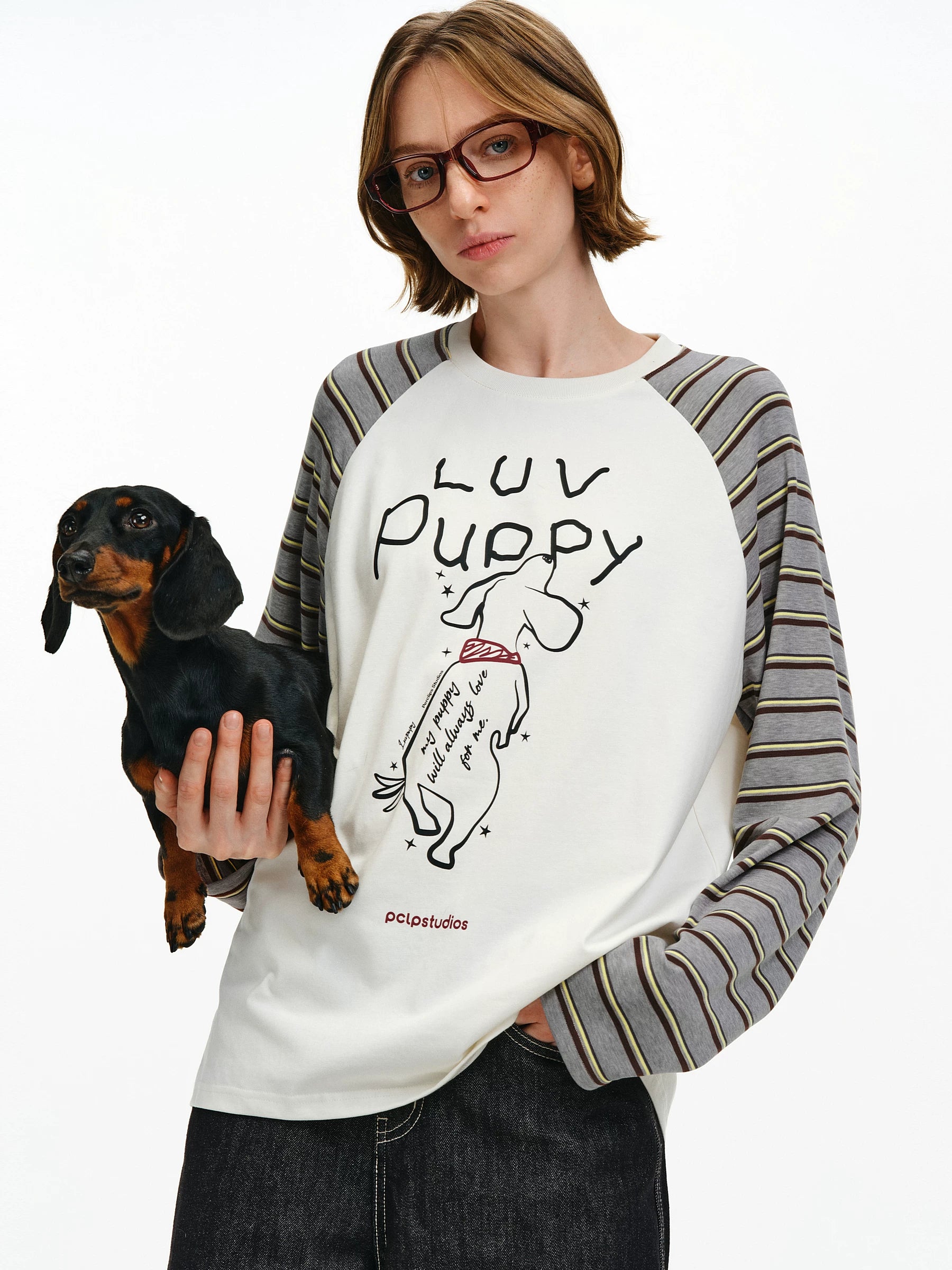 Graphic Raglan Sleeve Long-Sleeve Tee