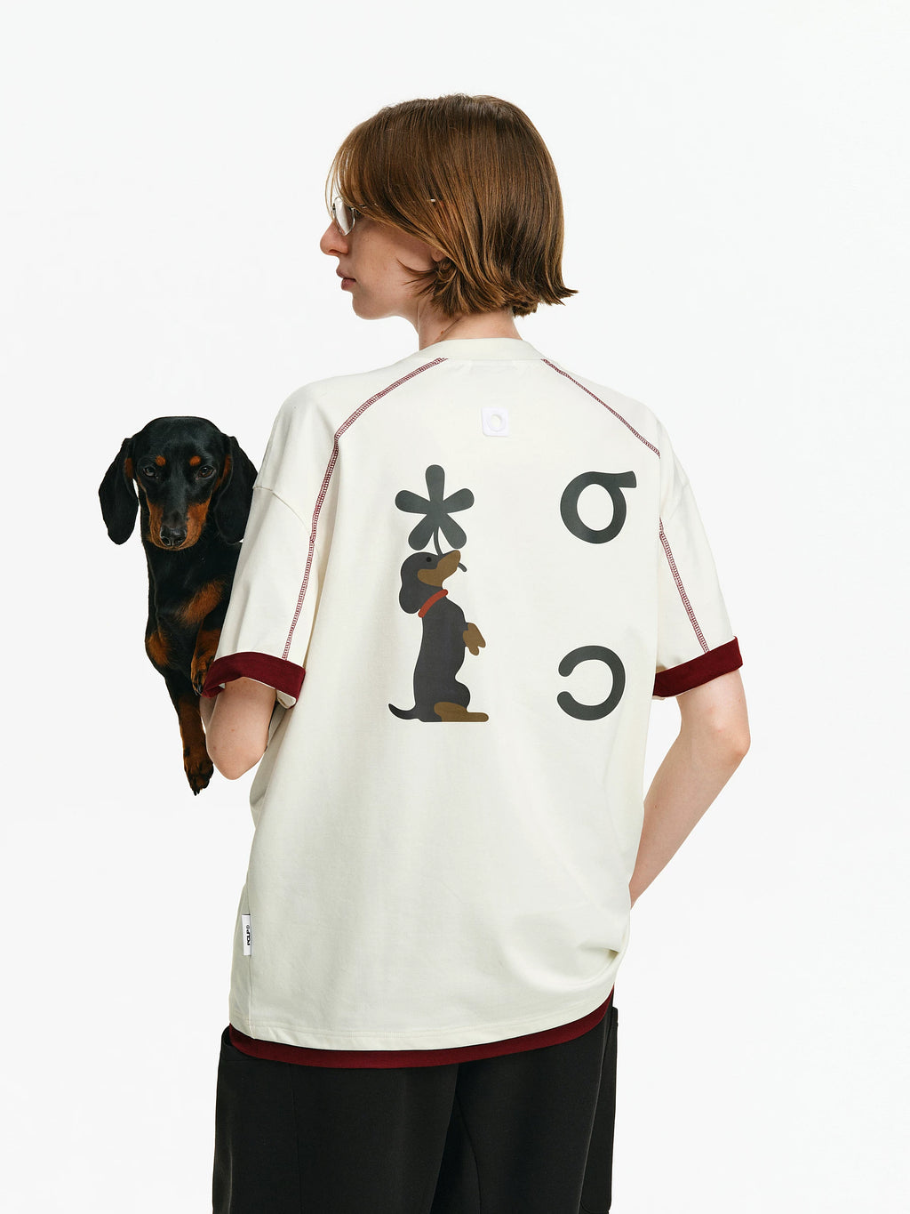Dachshund Graphic Oversized Cotton T-Shirt