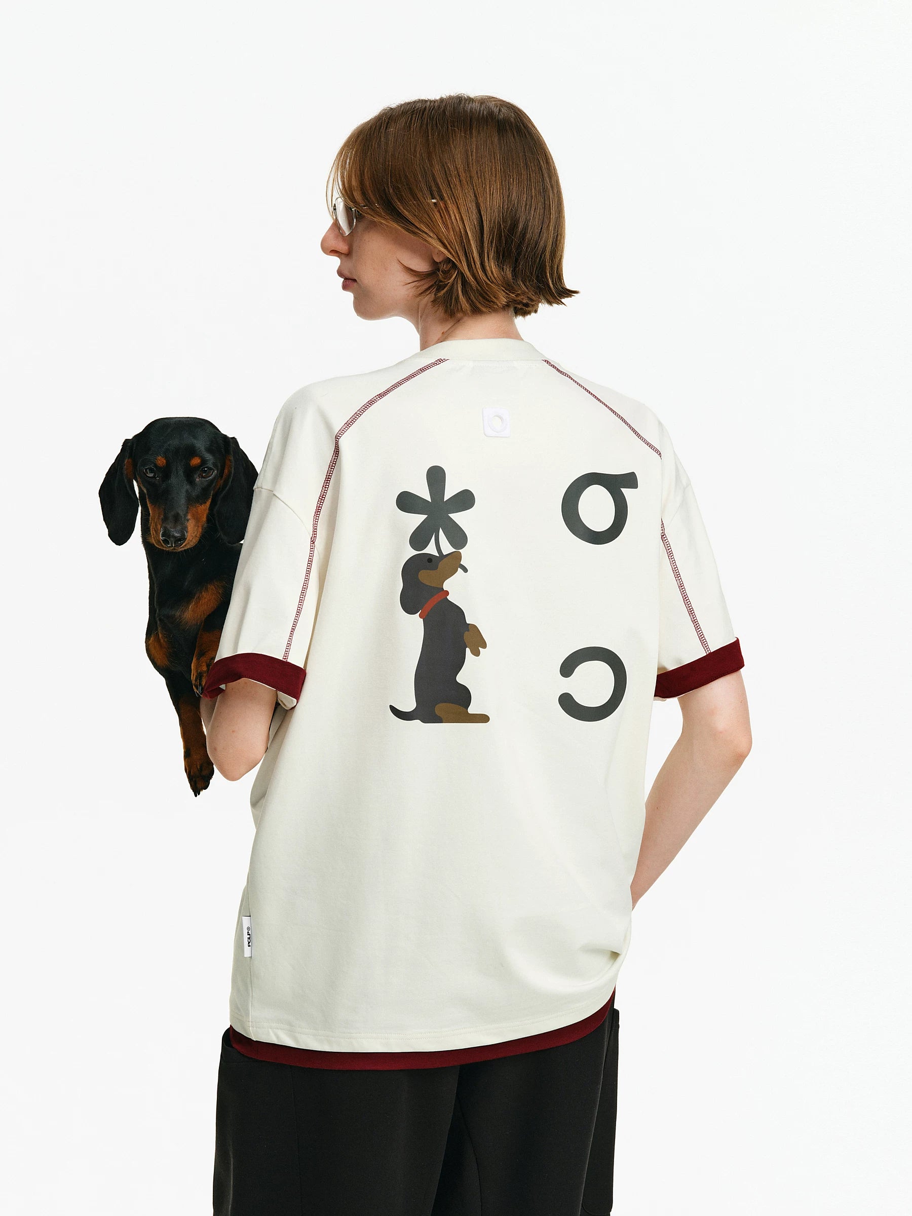 Dachshund Graphic Oversized Cotton T-Shirt