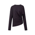 Pleated Batwing Long Sleeve Top