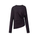 Pleated Batwing Long Sleeve Top