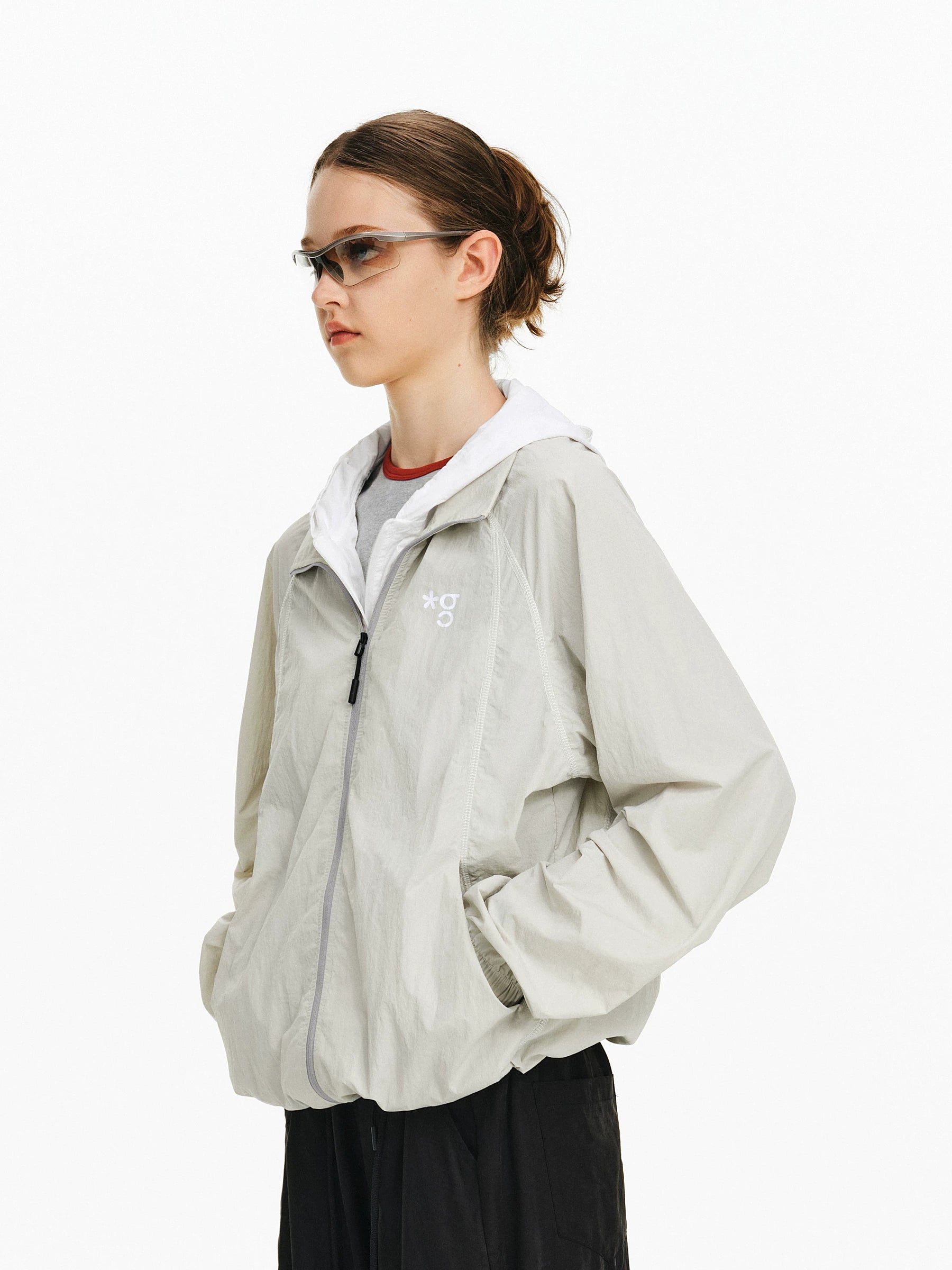 Technical Layered Hooded Windbreaker