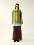 Apple Green Suede Texture Jacket