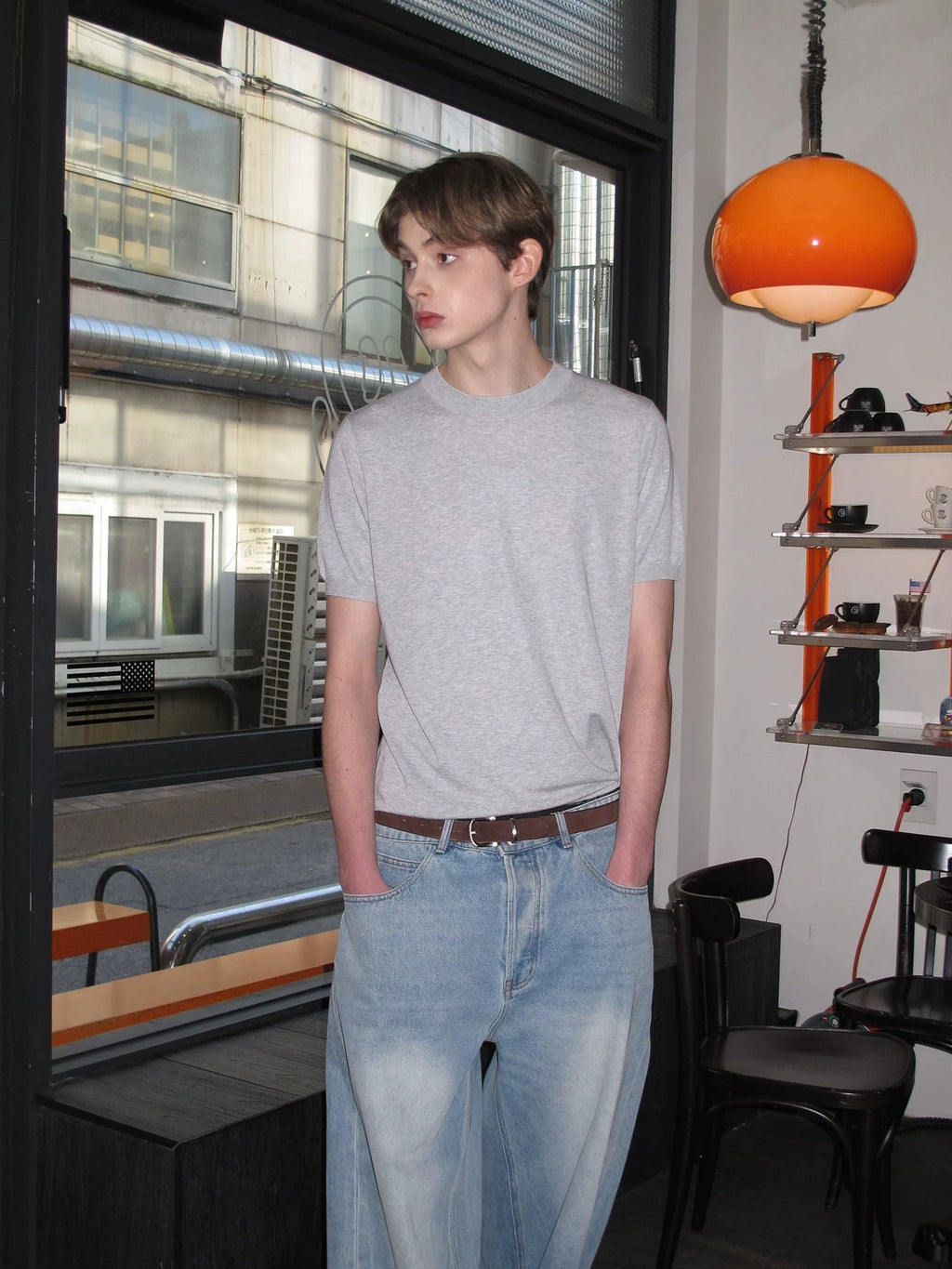 Knitted Crewneck Short Sleeve Tee