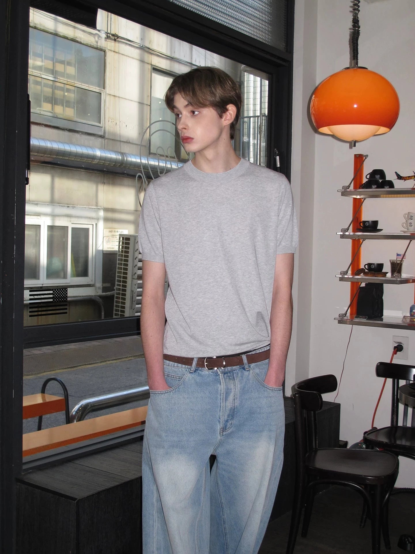 Knitted Crewneck Short Sleeve Tee