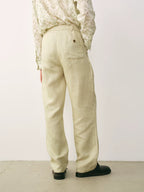 Linen Double Pleated Trousers