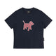 Gingham Puppy Patch Cotton T-Shirt
