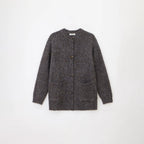 Textured Wool-Blend Loop Yarn Cardigan