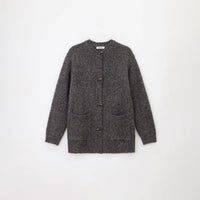 Textured Wool-Blend Loop Yarn Cardigan