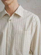 Striped Cotton Linen Blend Shirt