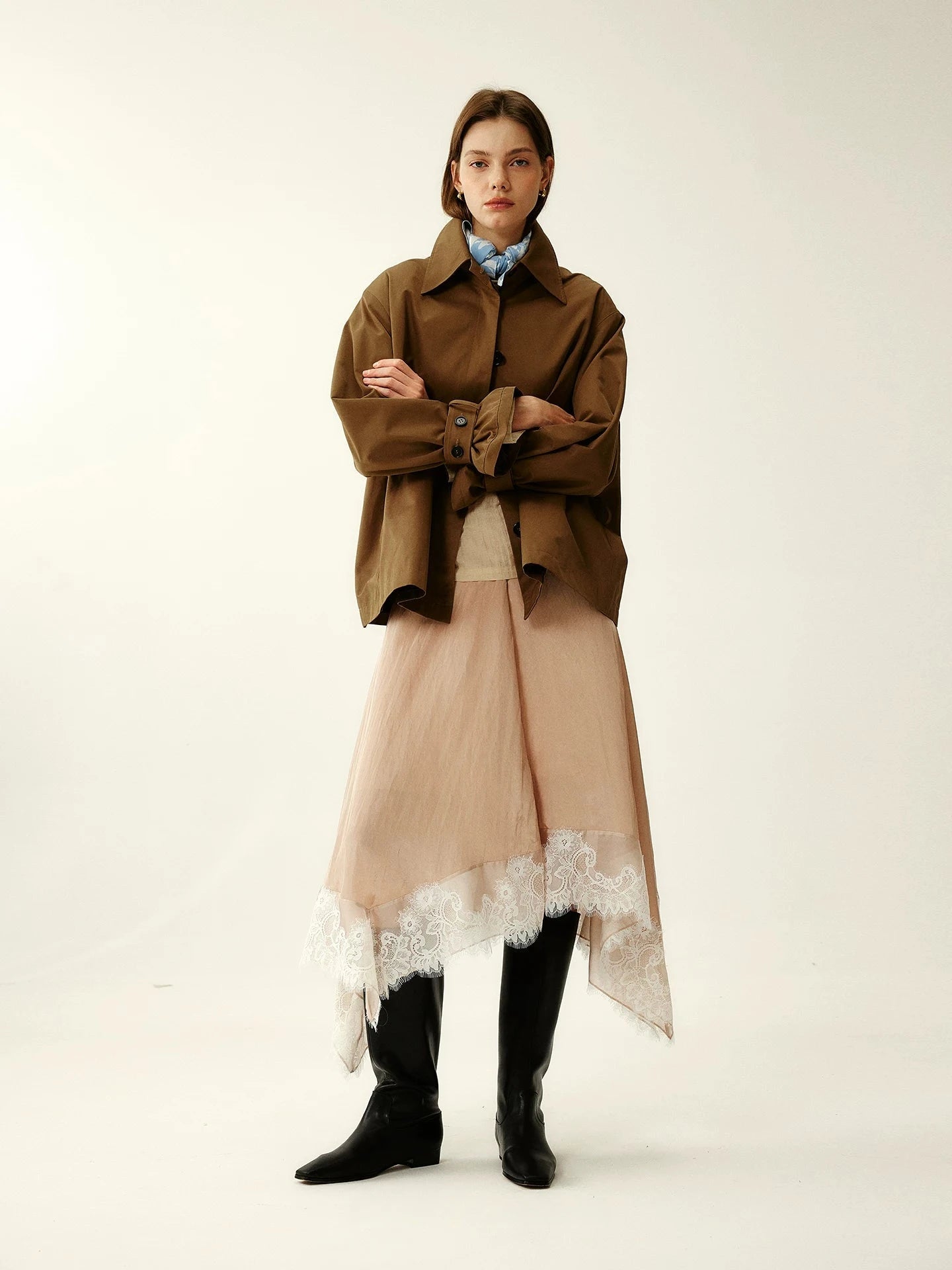 Belted Utility Short Trench Coat