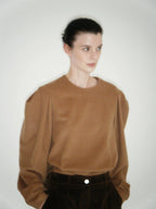 Australian Wool Structured Shoulder Top