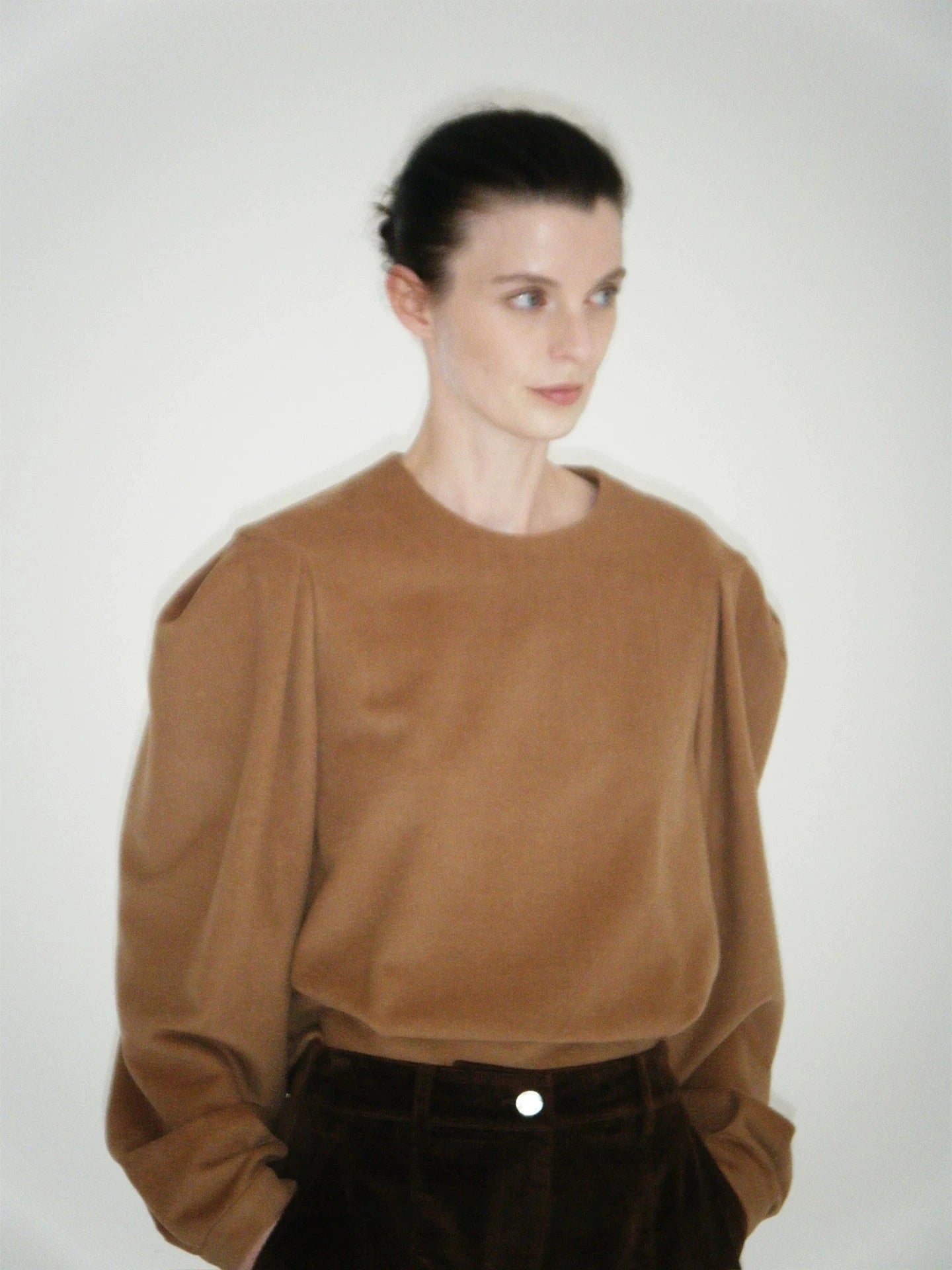 Australian Wool Structured Shoulder Top