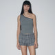 Asymmetrical Ribbed Knit Tank