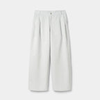 Pleated Wide-Leg Cotton Trousers