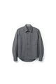 Charcoal Wool Blend Button-Down Shirt