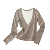 Layered V-Neck Long Sleeve Top