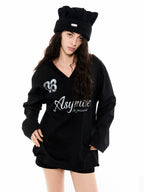 Asymwe Oversized V-Neck Graphic Jersey