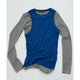 Color-Blocked Striped Layered Long-Sleeve Top