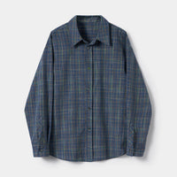 Oversized Plaid Button-Down Shirt