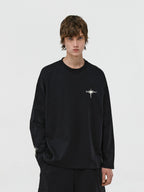 Gothic Star Graphic Long-Sleeve Tee