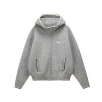 Mohair Blend Hooded Zip Cardigan