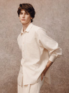 Herringbone Cotton Button-Down Shirt