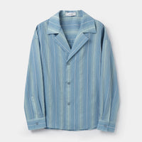 Striped Tencel Drape Shirt