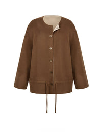 Double-Sided Wool Blend Minimalist Jacket