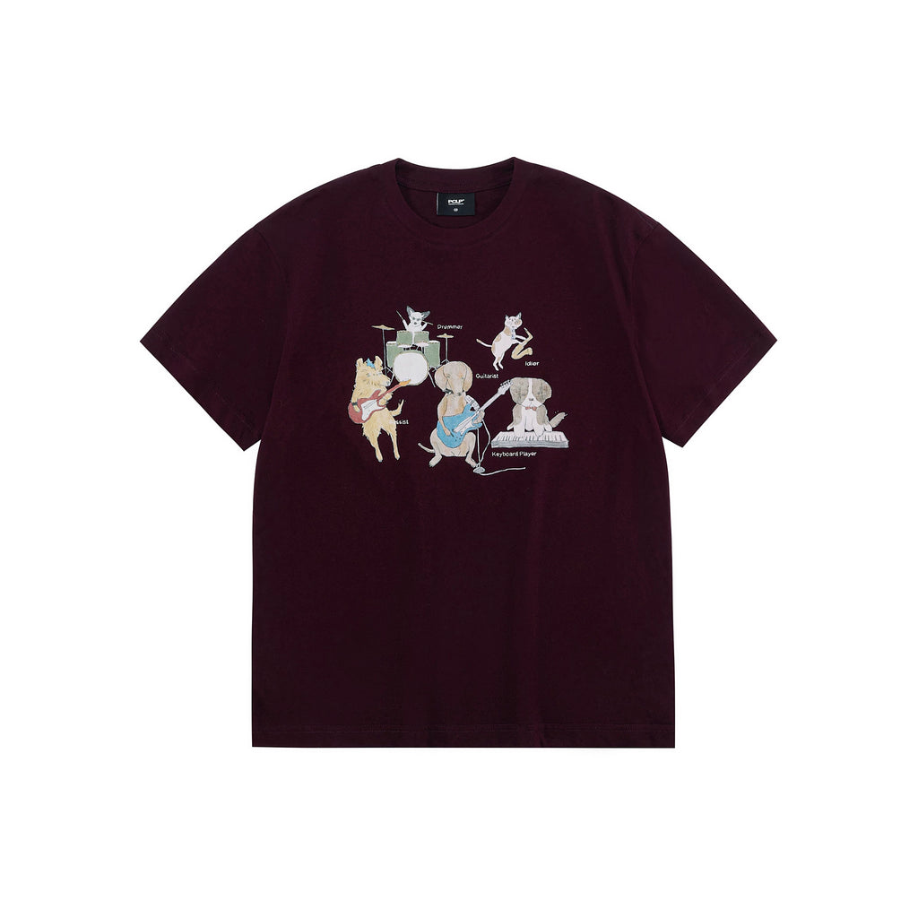 Graphic Print Cotton Crewneck T-Shirt